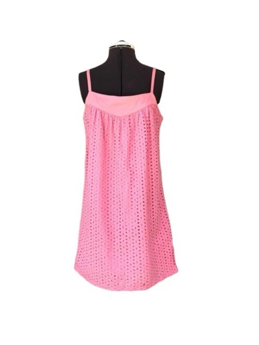 Roxy Pink Eyelet Midi Dress